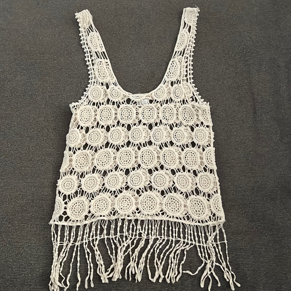Cream Boho Embroidered Top